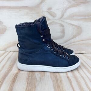 UGG - Starlyn Sheepskin Hi Top - Sneakers - Black - Women's - 6 - S/N 1019715